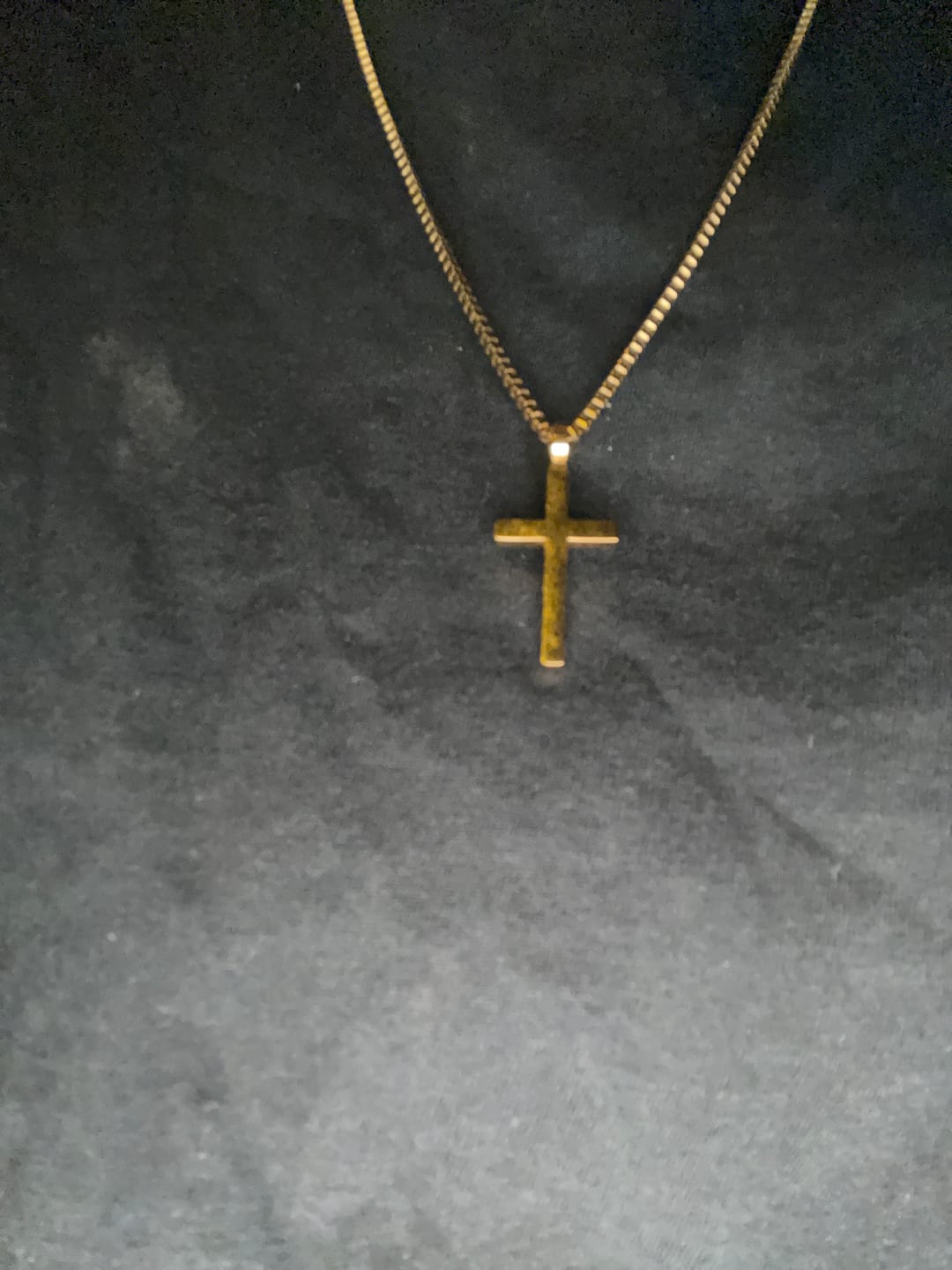 Customer photo review of Classic Cross & Box Chain