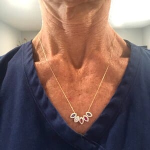 Customer photo review of Sideways Cross Necklace For Women