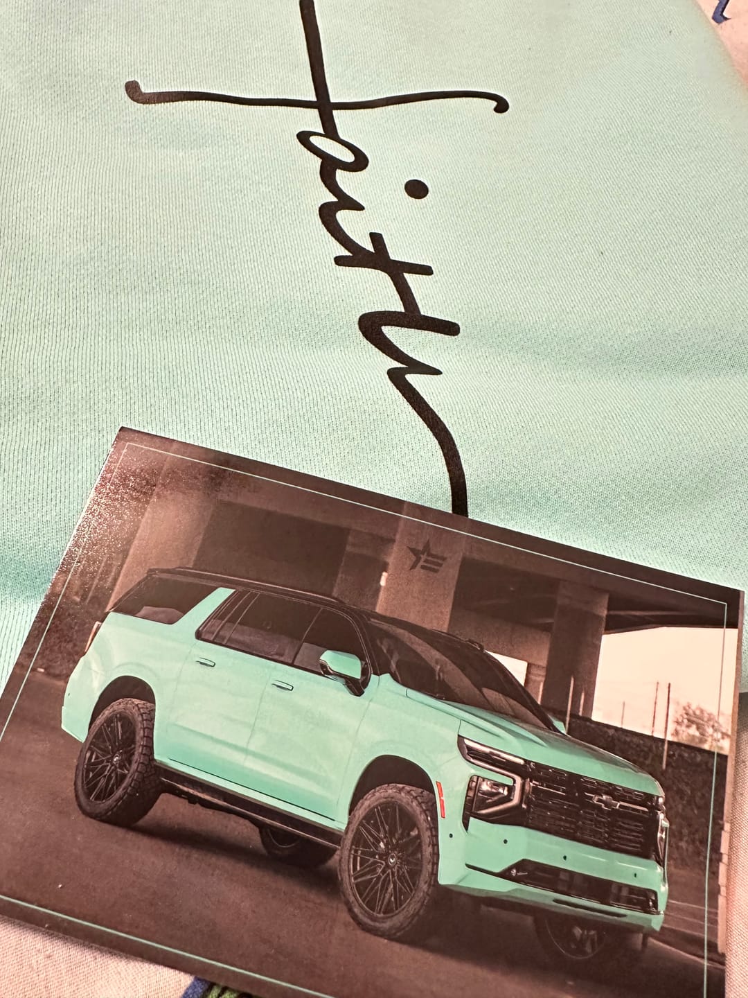 Customer photo review of Faith Cross Hoodie