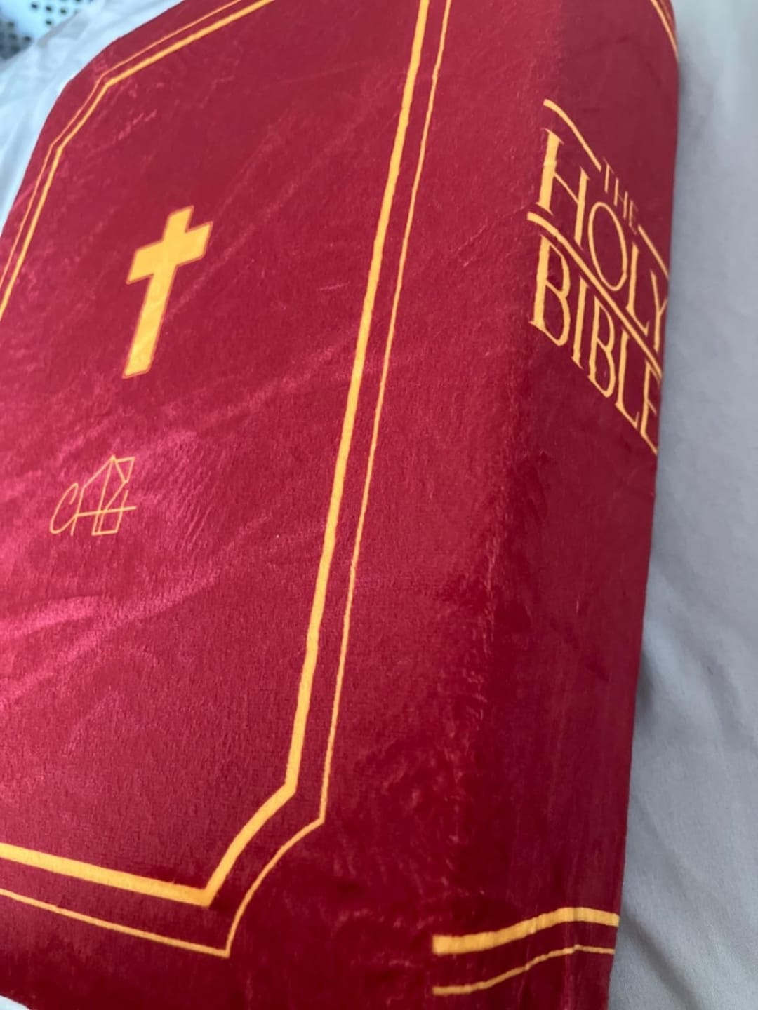 Customer photo review of 📖 Bible Pillow – Inspired by 1 Corinthians 13