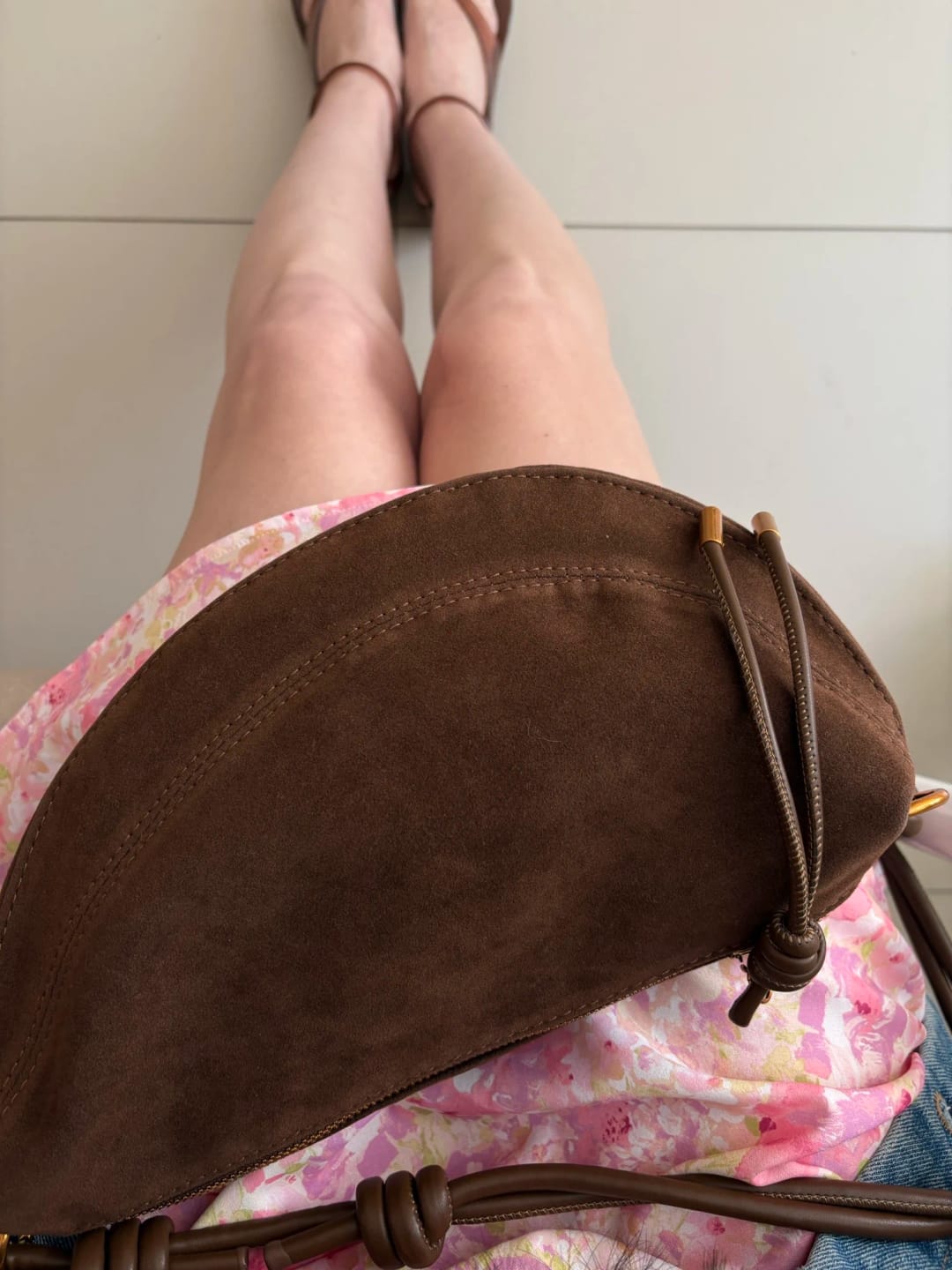 Customer photo review of Mary - Stylish Vegan Suede Shoulder Bag for Women, Trendy Crossbody Dumpling Design