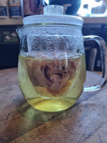 Customer photo review of Blooming Tea Balls Set with Glass Teapot