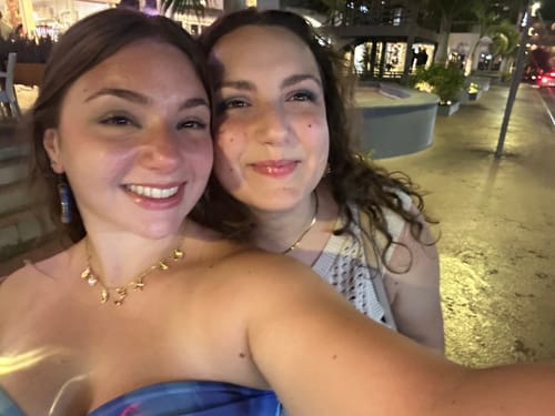 Customer photo review of GOLD OCEAN LETTER NECKLACE