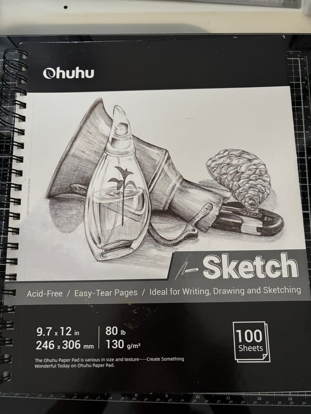 Customer photo review of Ohuhu Tear Resistant Bamboo Fiber Drawing Sketchbook