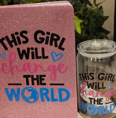 Debora L. review of UV DTF Planner Cover Decal- This Girl Will Change The World image 1 out of 1