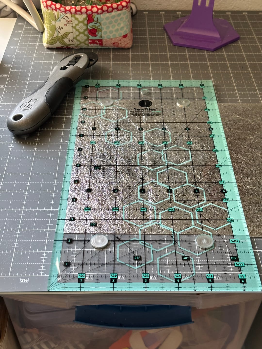 Customer photo review of Sew Magnetic 6.5" x 12.5" Ruler