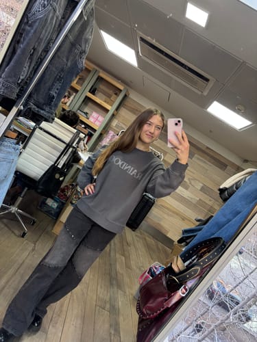 Customer photo review of Pantalón Wide Leg Diagonal Tachas Black