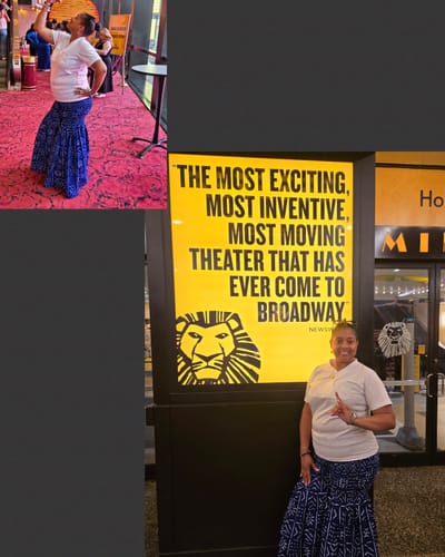 Customer photo review of African Print Pants Double flare Wide Legged)