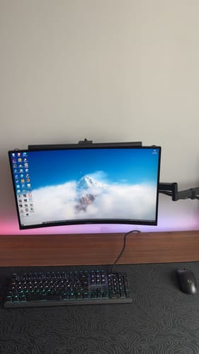 Customer photo review of Mountain Black | Mousepad