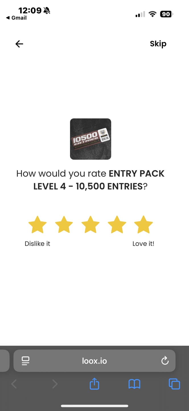 Customer photo review of ENTRY PACK LEVEL 4 - 10,500 ENTRIES