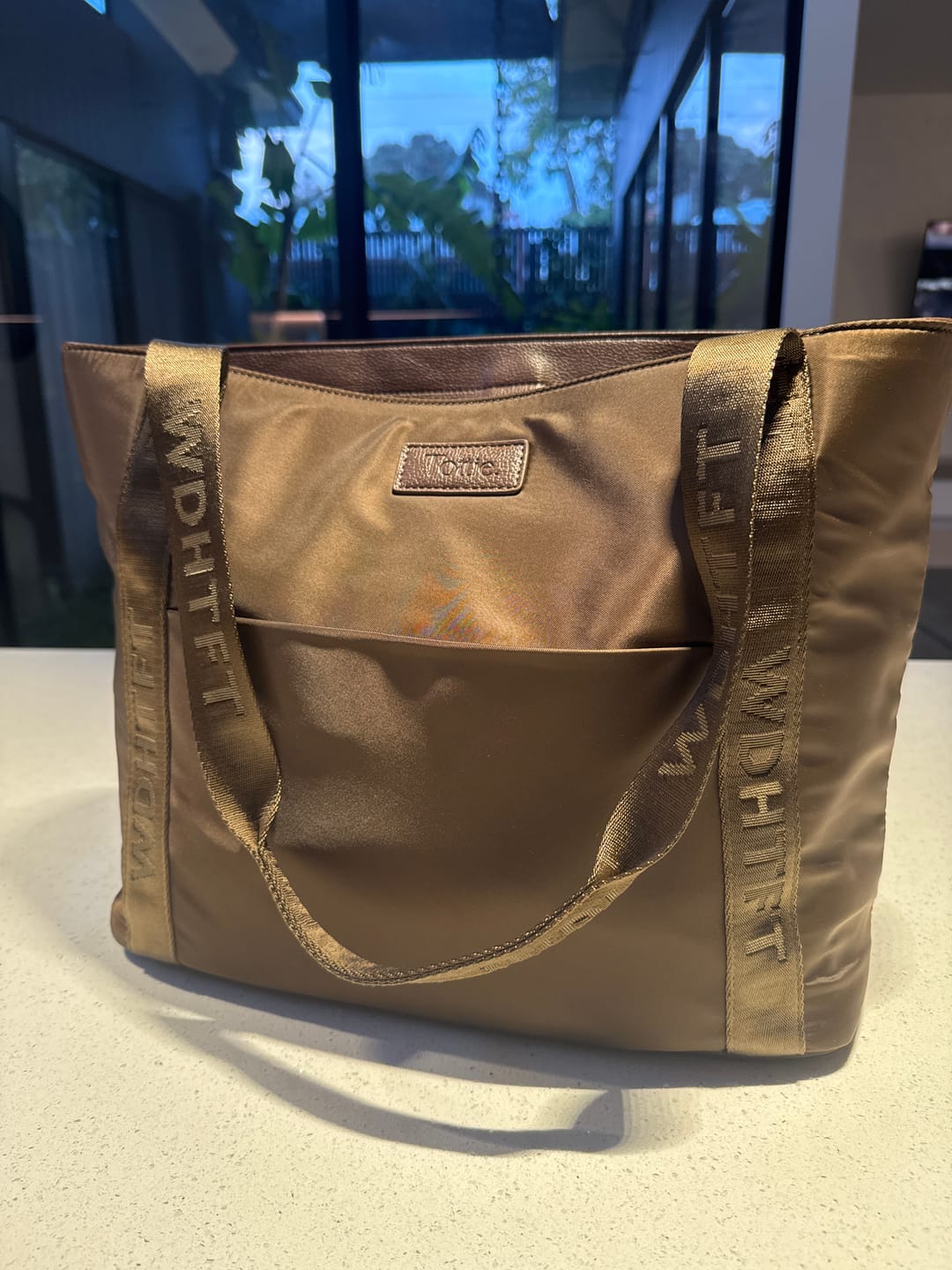 Customer photo review of The Revz Nylon Tote Bag in Double Shot