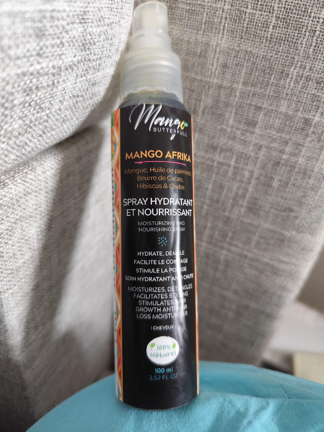 Customer photo review of Spray Hydratant et nourrissant - MANGO AFRIKA