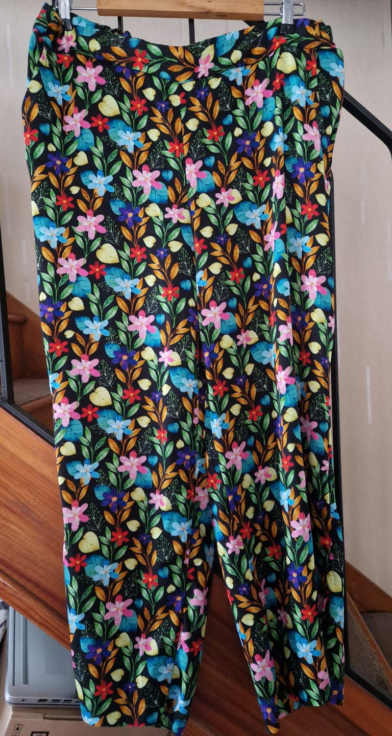 Customer photo review of Midnight Gardens Viscose Satin Fabric