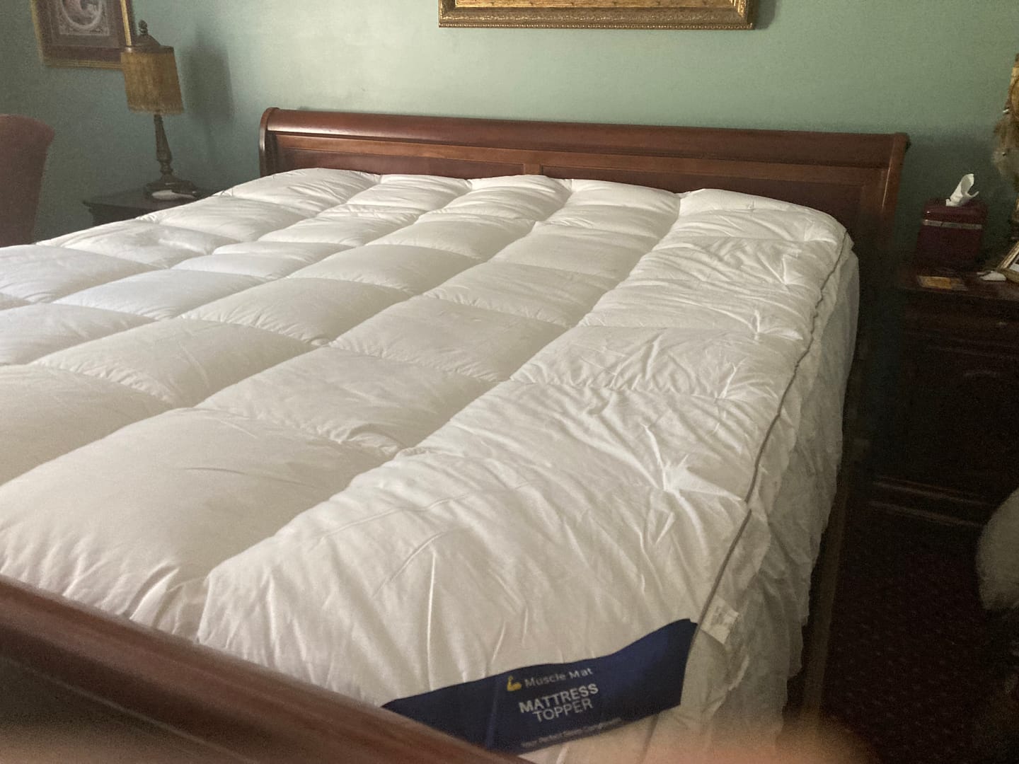 Customer photo review of Muscle Mat Luxury Mattress Topper - 4 Inches Thick