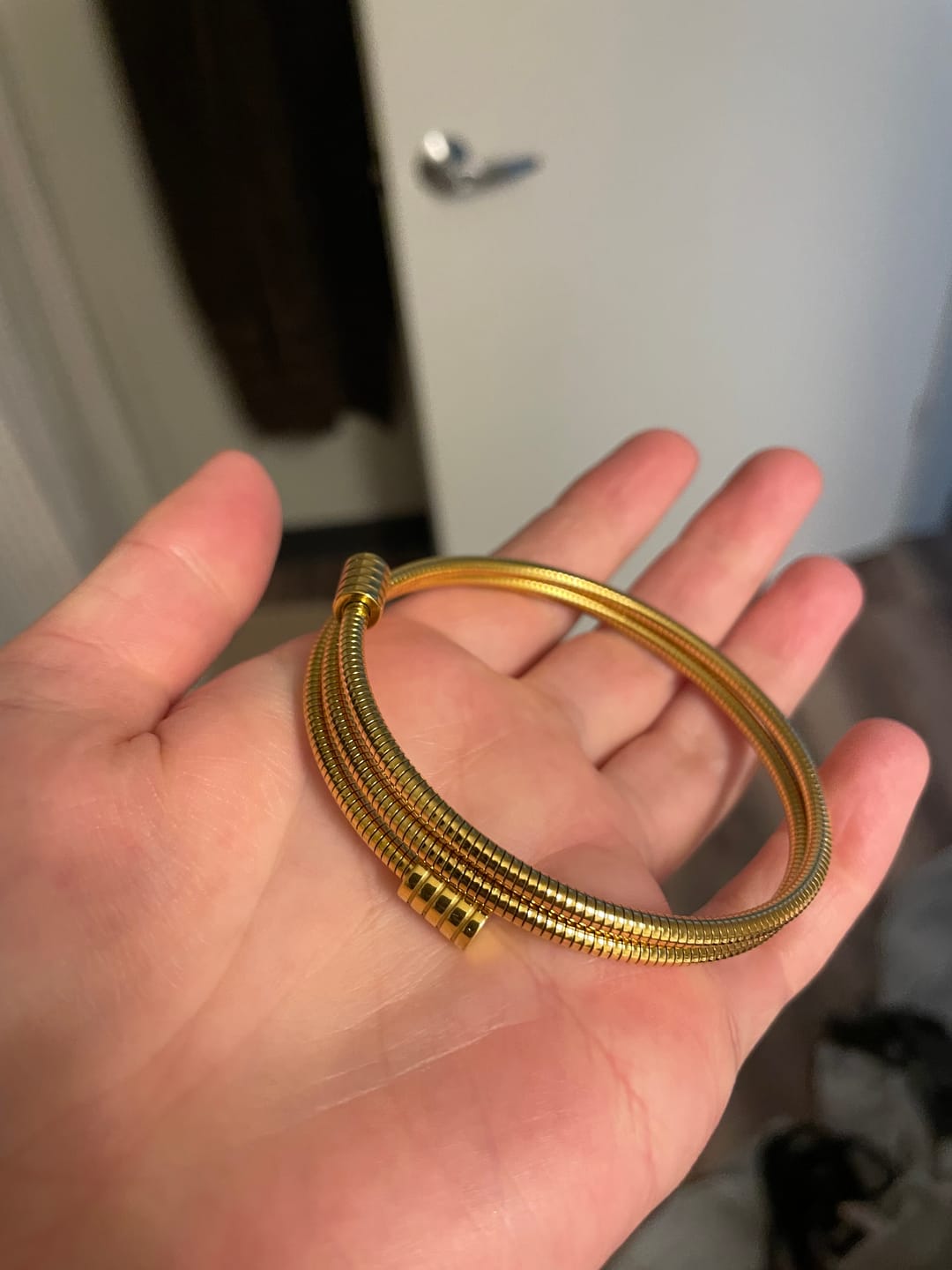 Customer photo review of Twisted Gold Bracelet