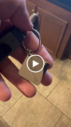Customer video review of Spicy Custom Engraved Photo Keychain