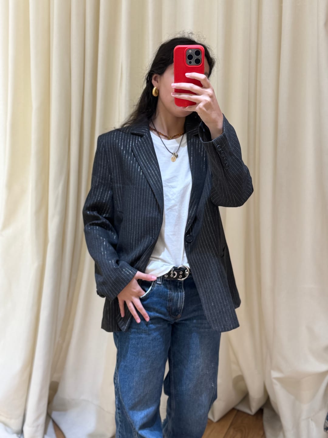 Customer photo review of Blazer Raya Lurex Grey