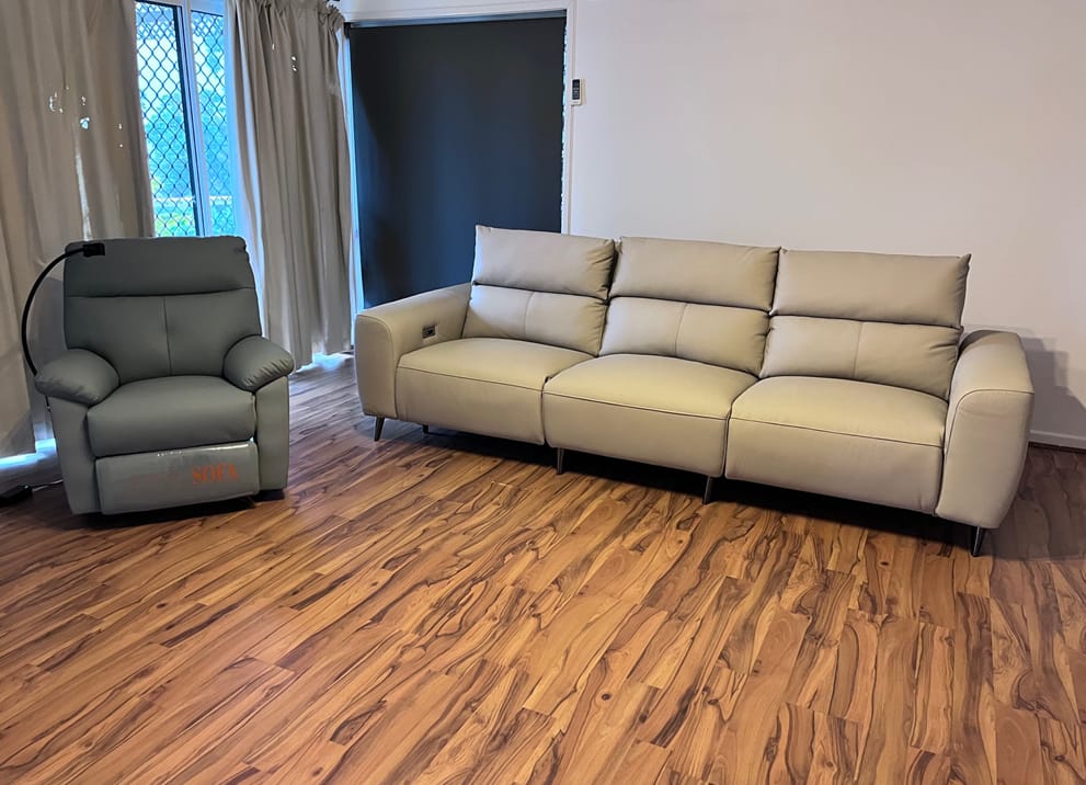 Customer photo review of Luxury Power Recliner Sofa