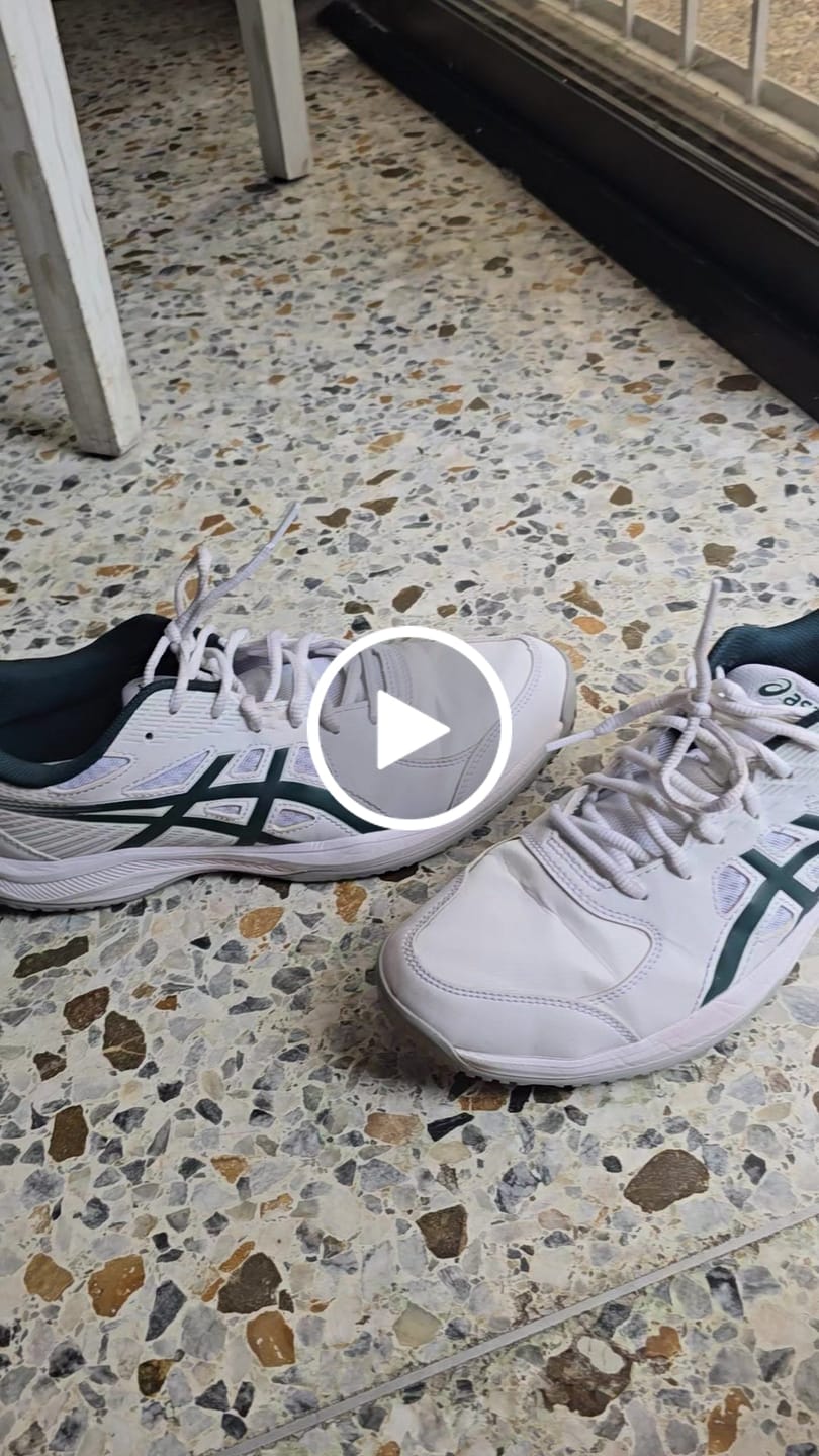 Customer video review of Asics Court Slide 4 Hombre White Saxon Green