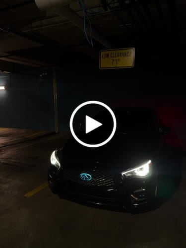 Customer video review of Infiniti logo car led front emblem light