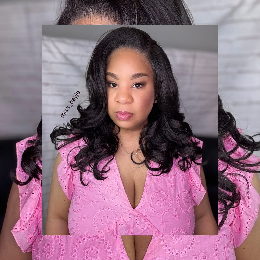 Customer photo review of Glamora By Sensationnel Glueless Pre-Styled 13x4 HD Lace Front Wig - GLAM UNIT 1