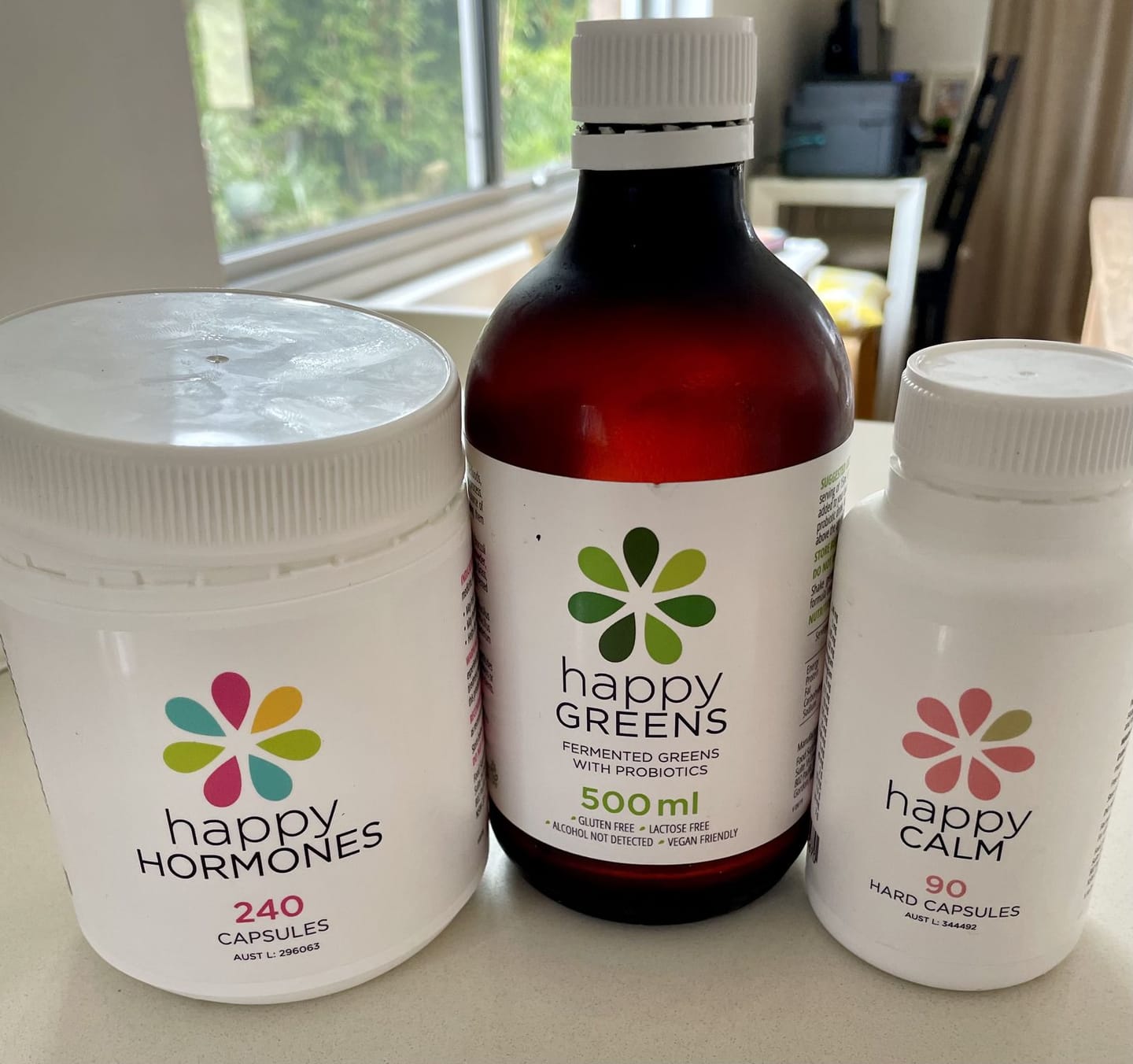 Customer photo review of Liquid Probiotics and Green Food Supplements - Happy Greens