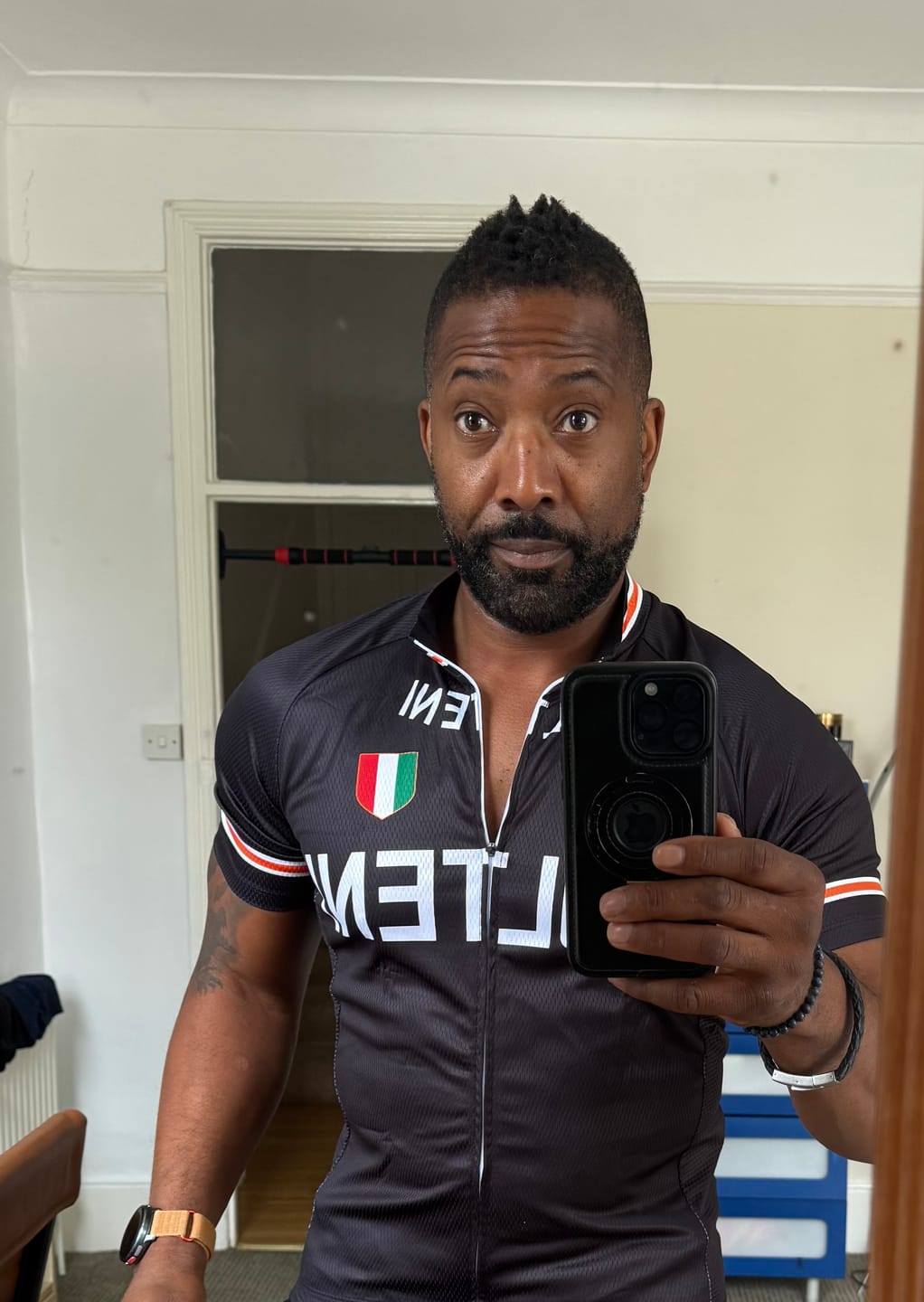 Customer photo review of Retro Molteni Cycling Jersey - Black