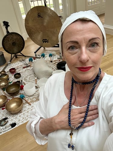 Customer photo review of Lapis Lazuli Third Eye Mala