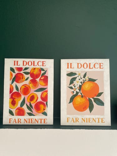 Customer photo review of 6 Mini Paintings - Italian ''Dolce Vita'' Set