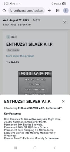 Customer photo review of ENTHUZST SILVER V.I.P.