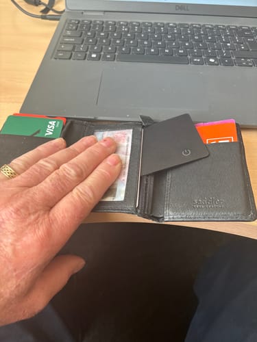 Customer photo review of SPOTMINDERS. Tracking card