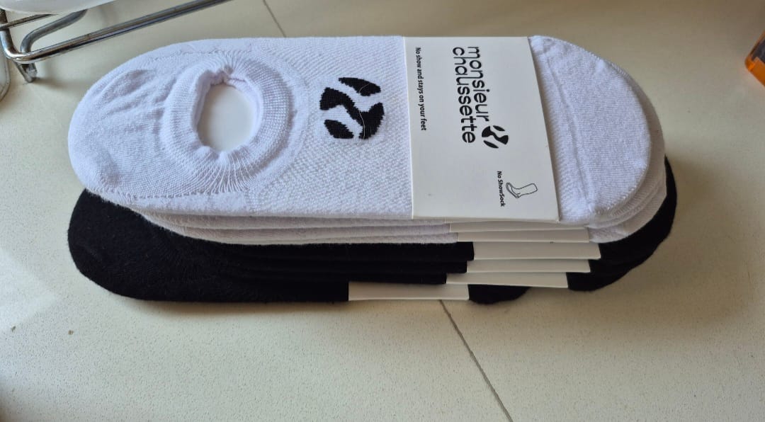 Customer photo review of 8-PACK NO SHOW SOCKS