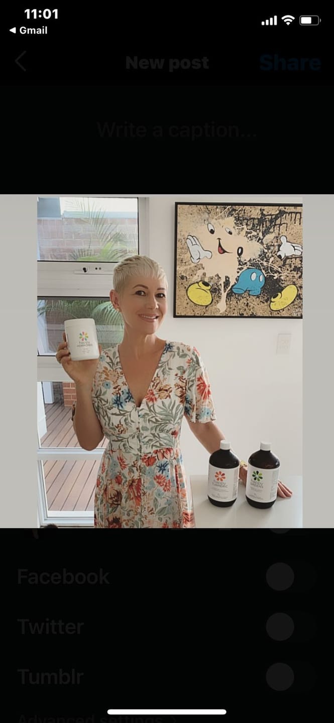 Customer photo review of Liquid Probiotics and Green Food Supplements - Happy Greens