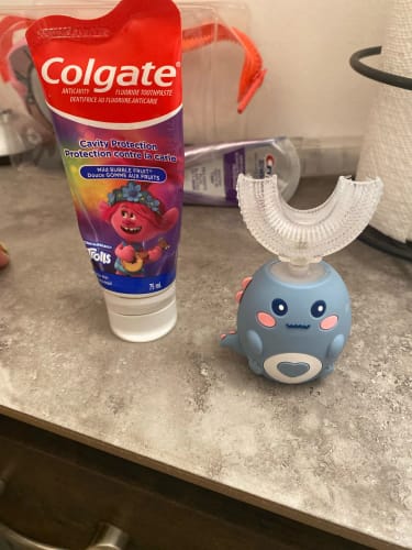 Customer photo review of KiddyBrush 360™ - מברשת השיניים החכמה לילדים שיניים נקיות ב-60 שניות בלי מלחמות