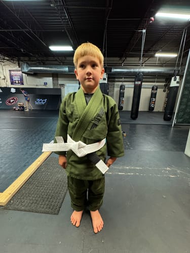 Customer photo review of Core Green Brazilian Jiu Jitsu Kids BJJ Gi