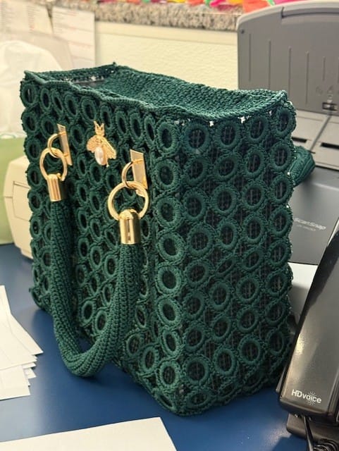 Customer photo review of CrochetPark™ Garden Bee Crochet Bag Kit