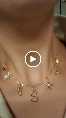 Customer video review of GOLD OCEAN LETTER NECKLACE