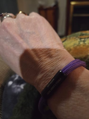 Customer photo review of Custom In Loving Memory Bracelet "I Will Carry You With Me" Personalized Engraved Memorial Bracelet
