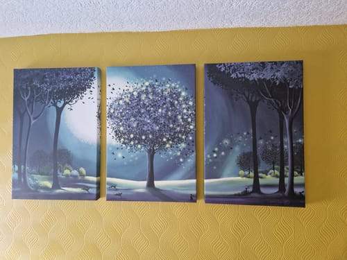Customer photo review of Firefly Tree Triptych By Catherine Stephenson *To be discontinued, last chance to order