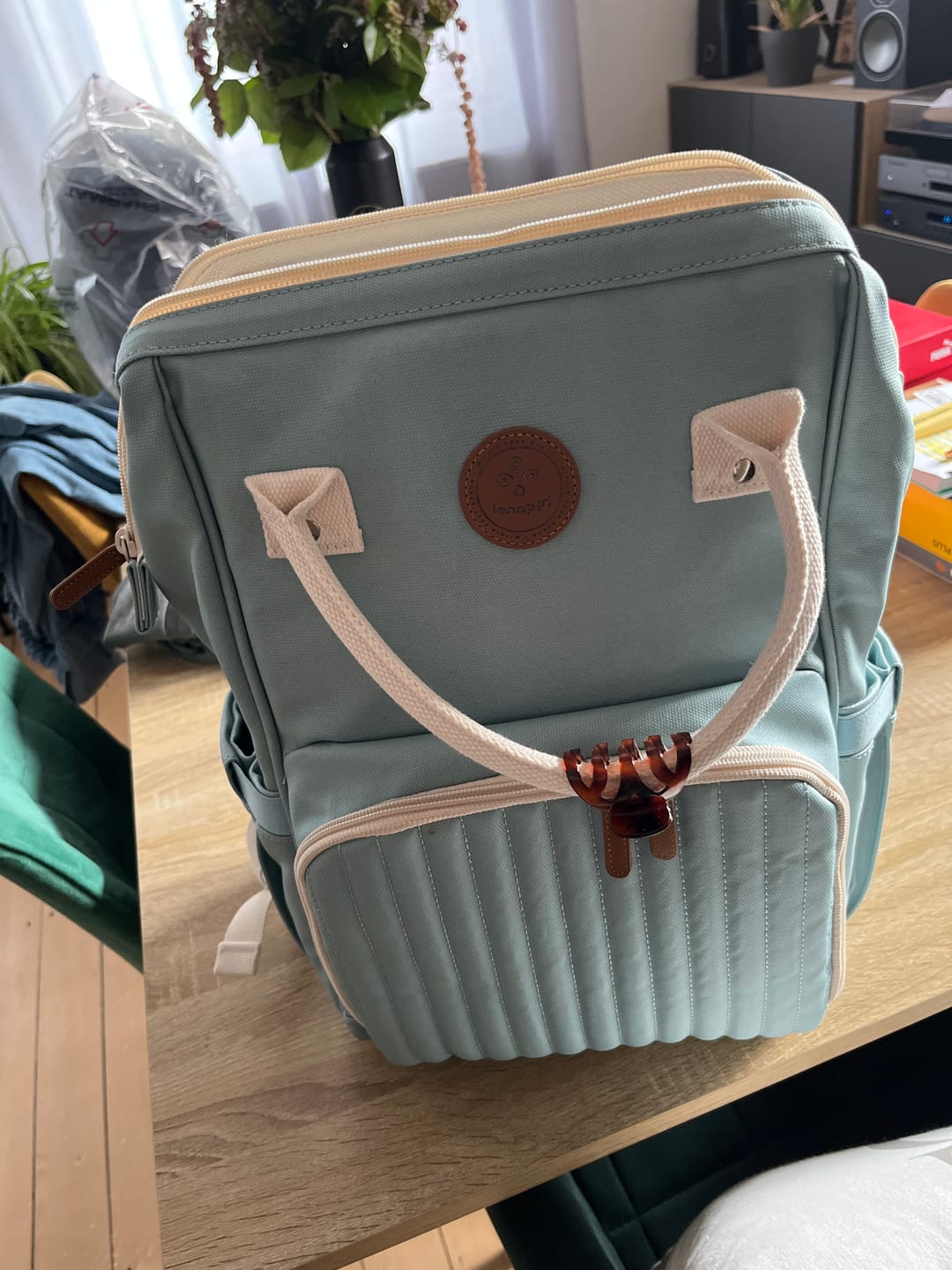 Customer photo review of Sac à dos à langer Richie - Sauge