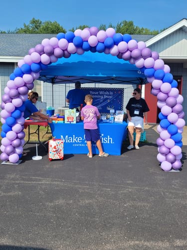 Customer photo review of 10x8 Ft Aluminum Balloon Arch Frame Wedding Arch Stand