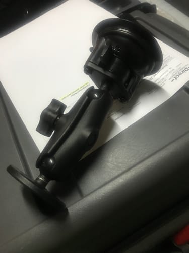 Customer photo review of RAM® X-Grip® Phone Mount with Twist-Lock™ Suction Cup (RAM-B-166-A-UN7U)
