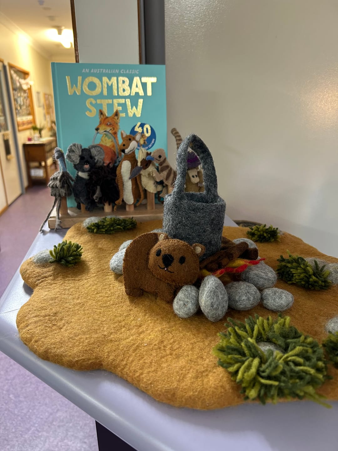 Customer photo review of Wombat Stew Finger Puppets Set (Official Scholastic Australia Licensed)