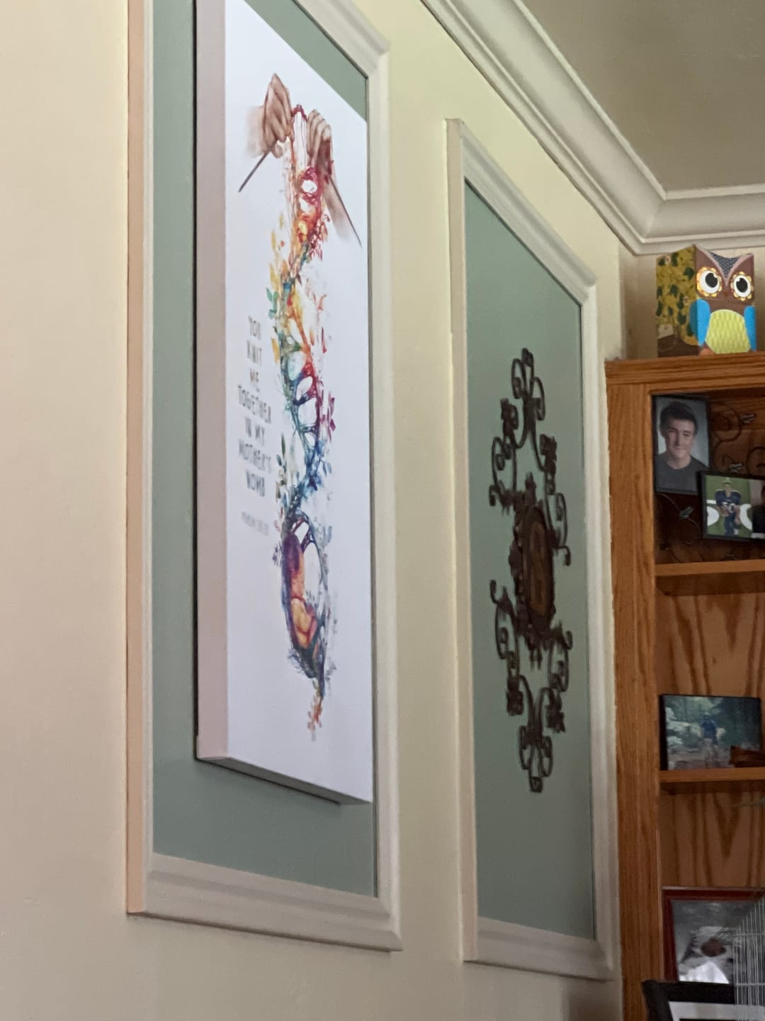 Customer photo review of You Knit Me Together In My Mother's Womb, Christian Artwork, Psalm 139:13 Wall Art Canvas