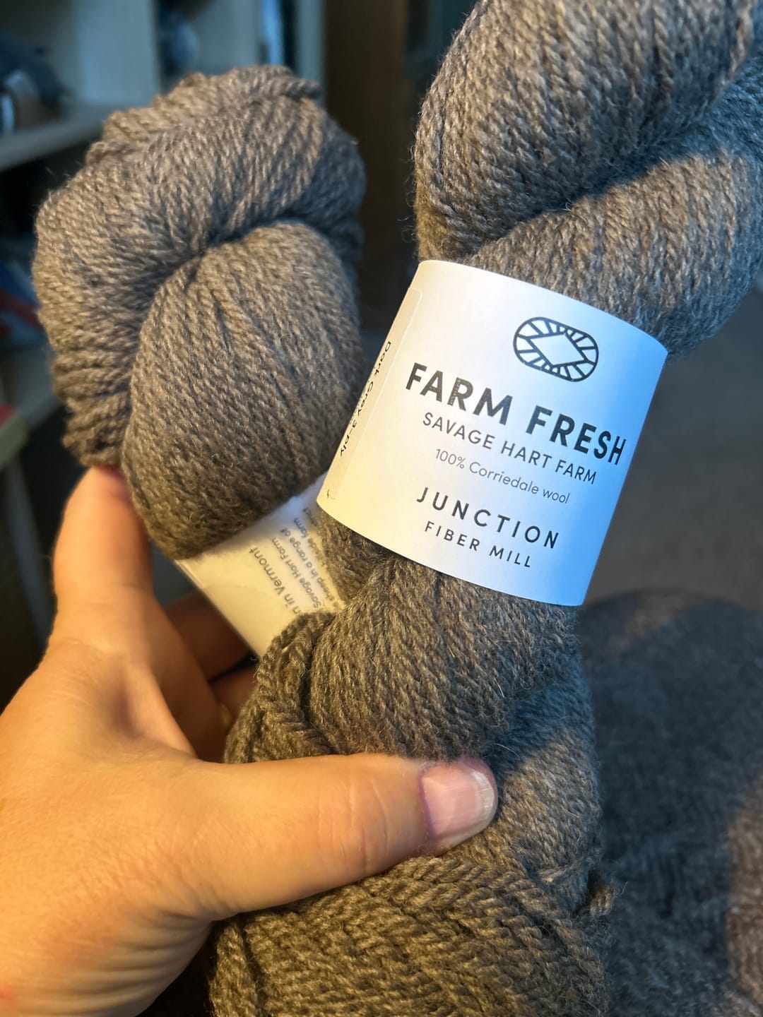 Customer photo review of Farm Fresh: Savage Hart Farm Dark Grey 3-ply