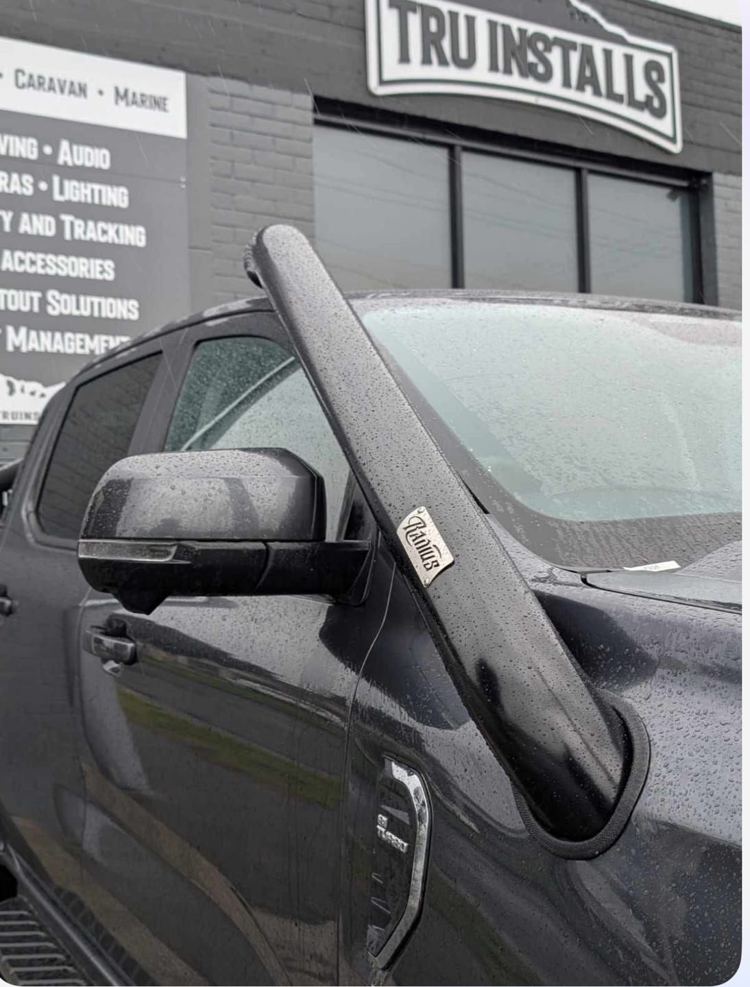 Customer photo review of Stainless Snorkel to suit Next Gen Ford Ranger 4"