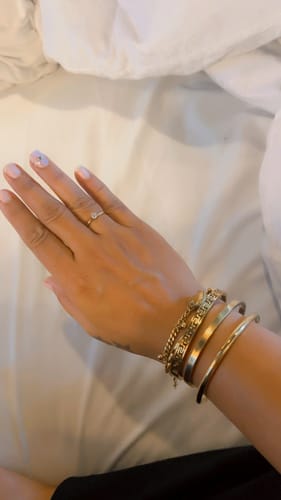 Customer photo review of Classic Gold Bangle Bracelet