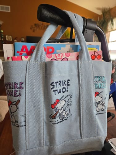 Customer photo review of Snoopy Denim Classic Bag