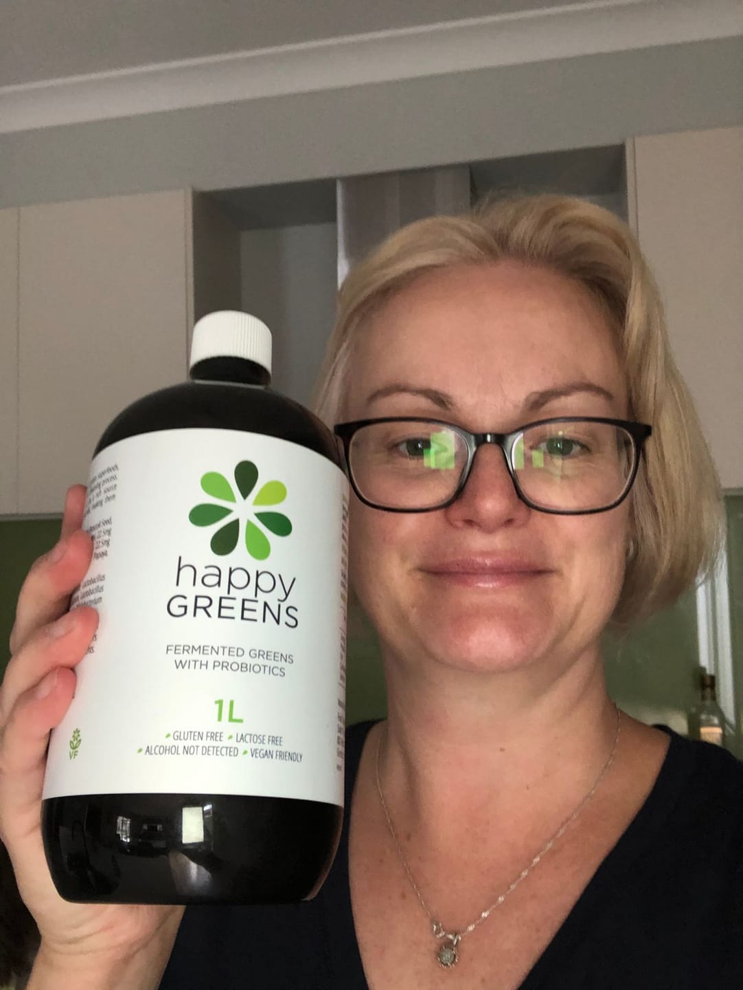 Customer photo review of Liquid Probiotics and Green Food Supplements - Happy Greens