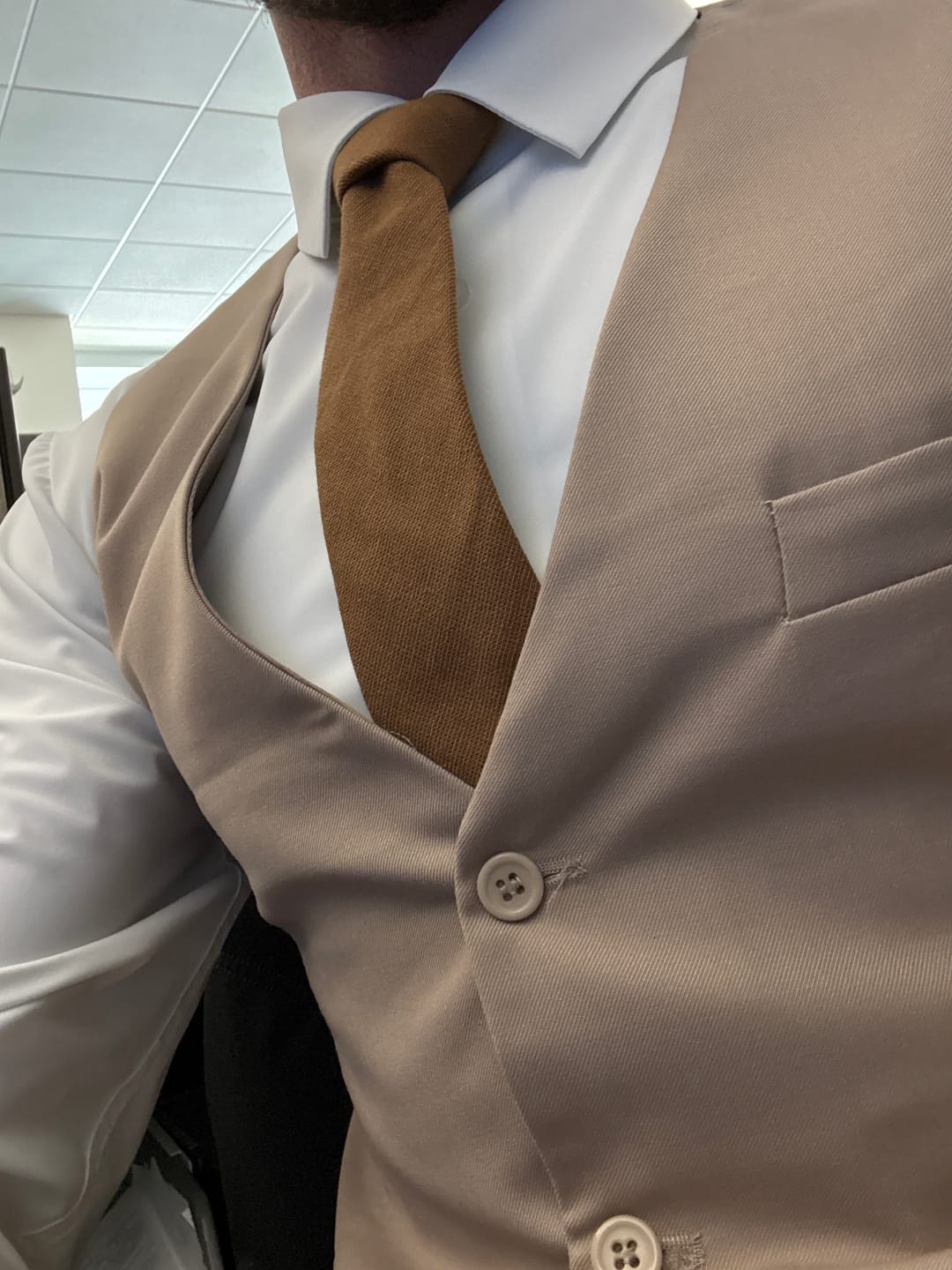 Customer photo review of The Desert Dreams Rust Tie Set